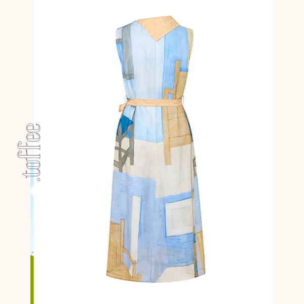 ルームプリントノースリーブワンピース《Z00980》