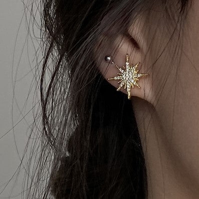 【2color】太陽と月のイヤーアクセサリー