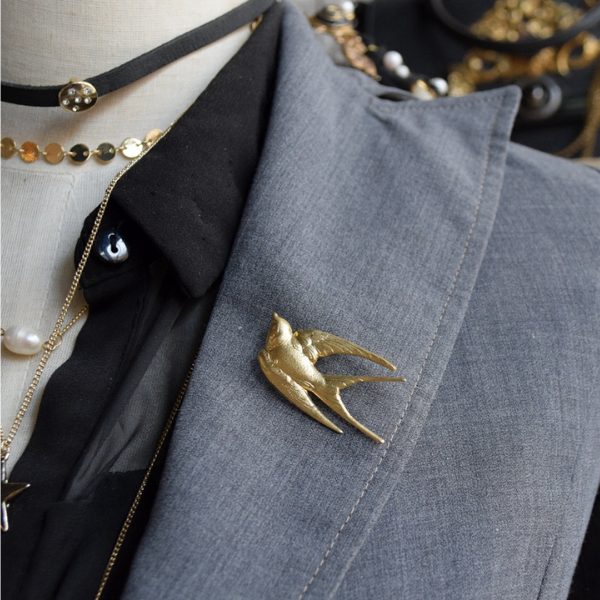 つばめブローチ X-093