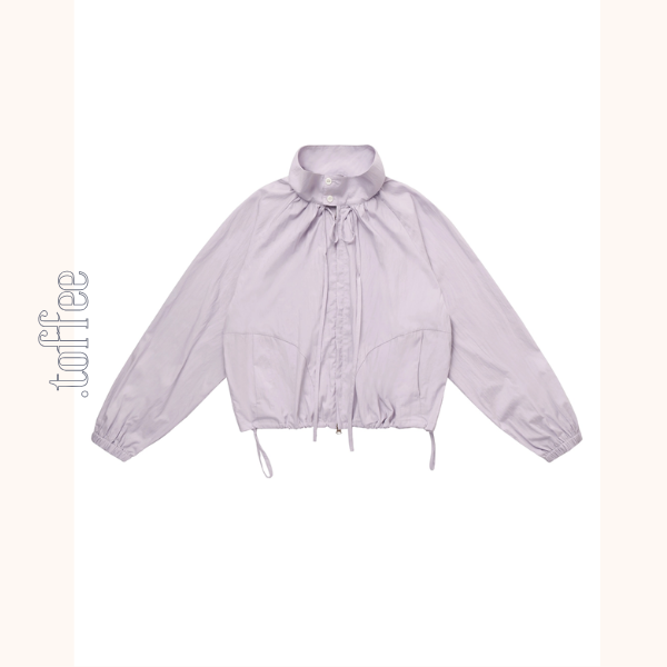 【2color】スタンドカラードロップショルダージャケット《Z00835》