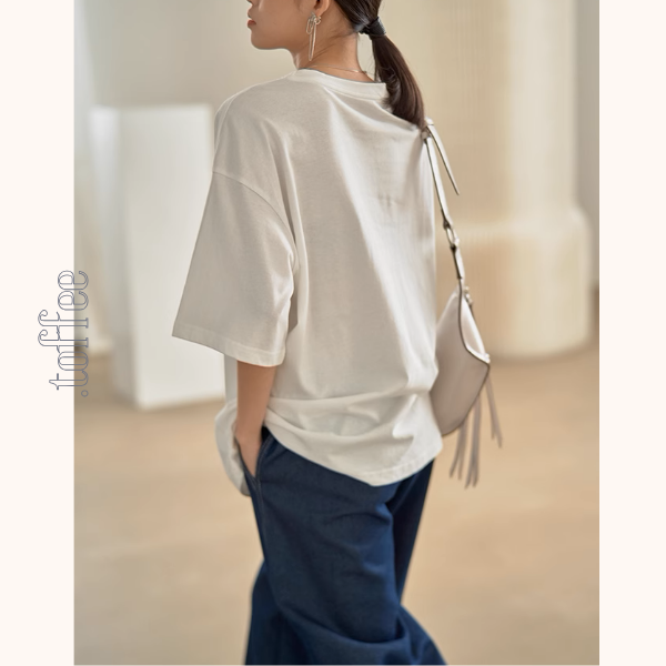 【8color】オーバーサイズドロップショルダープリントTシャツ《Z00994》