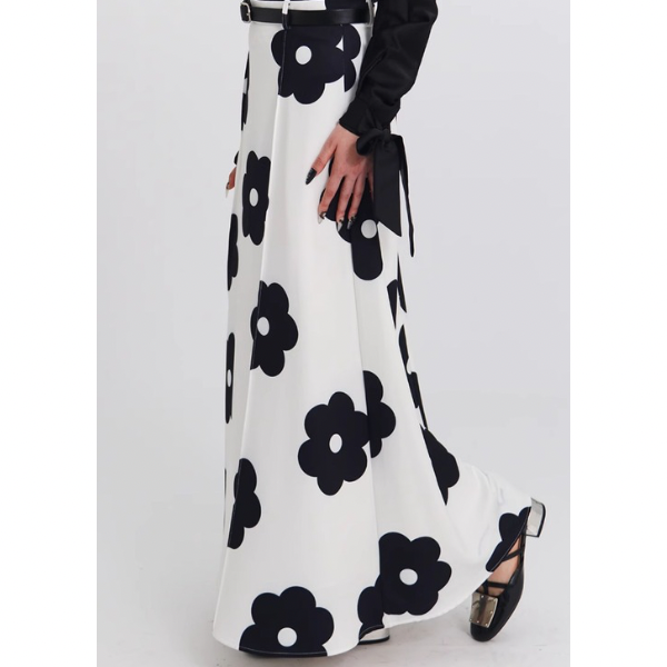 フラワープリントロングスカート Z00212