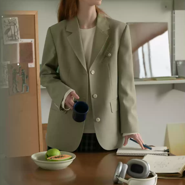 【2color】シングルブレストテーラードジャケット《Z00851》