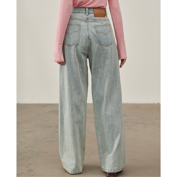 ルーズストレートデニムパンツ Z00224