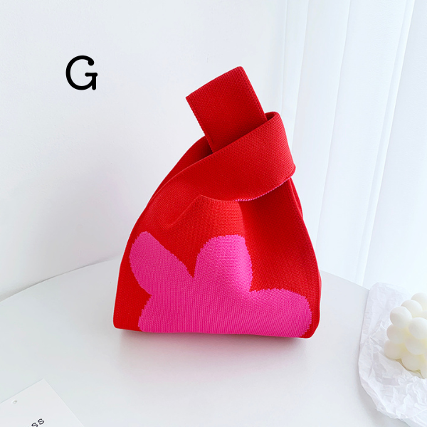 【8color】スモールニットバケットバッグ Z00012