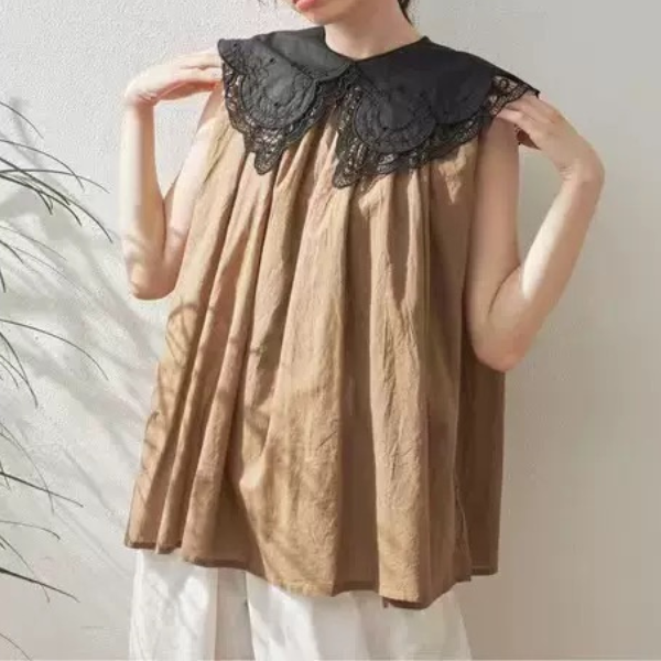 【3color】エレガントレースフェイクラペル AU-374