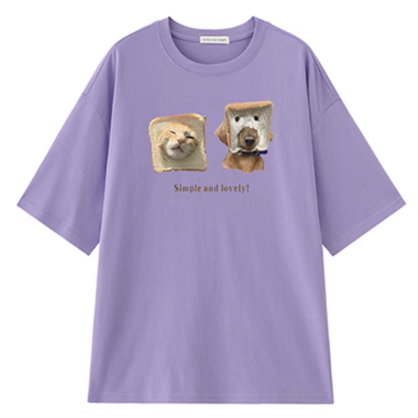 【6color】アニマルプリントオーバーサイズTシャツ《Z00990》