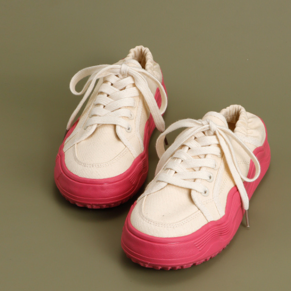 バイカラースリッポンキャンバスシューズ X-253