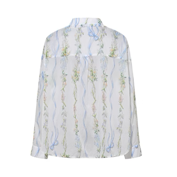 フローラルプリントシアーシャツ《Z00962》