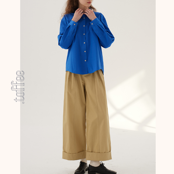 クロップドハイウエストワイドパンツ《Z00847》