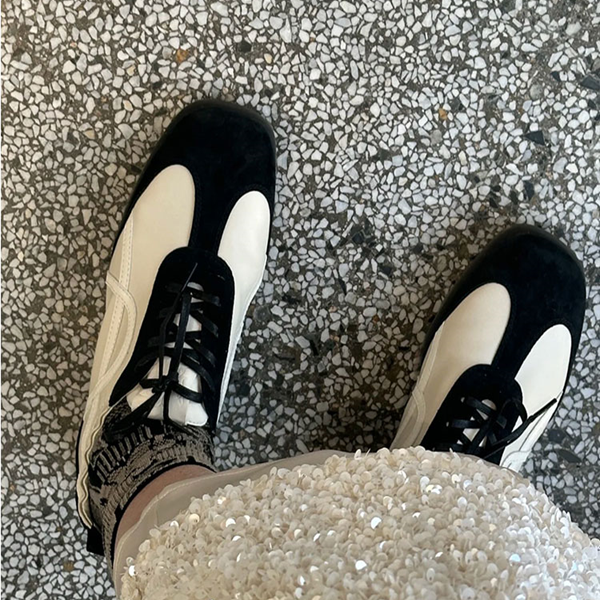 バイカラーフラットスニーカー Z00445