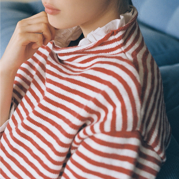 【2color】朝の光をまとうボーダーニット《Z01169》