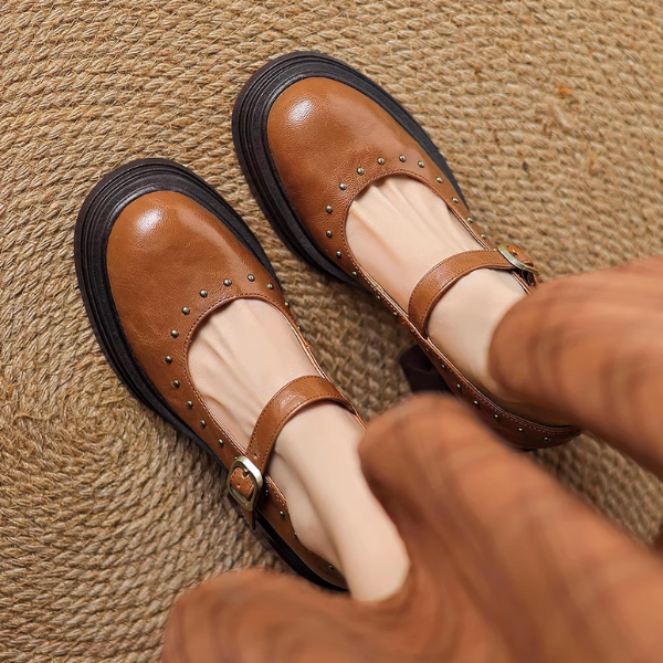 【3color】レトロ可愛い厚底メリージェーンシューズ《Z01099》