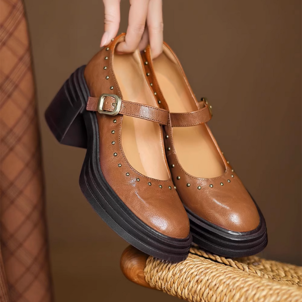 【3color】レトロ可愛い厚底メリージェーンシューズ《Z01099》