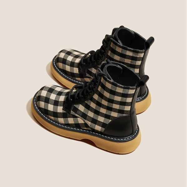 ギンガムチェックハイカットスニーカー AU-293