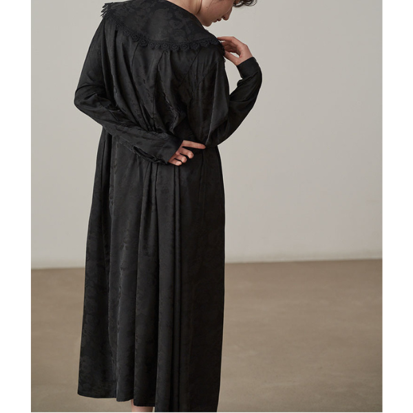 ビッグカラージャガードドレス X-068