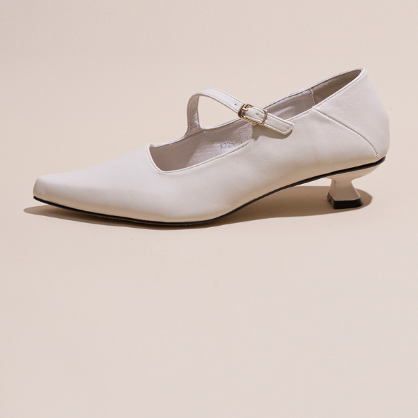 【4color】ポインテッドトゥバンドパンプス w-045
