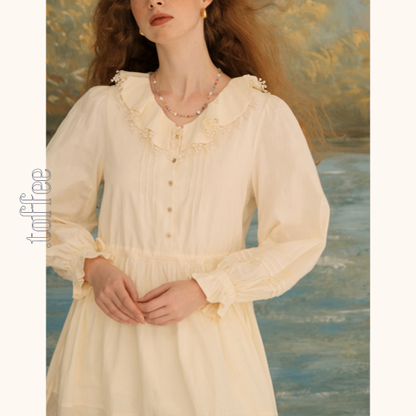 レースヘム&ドールカラーミニワンピース Z00626