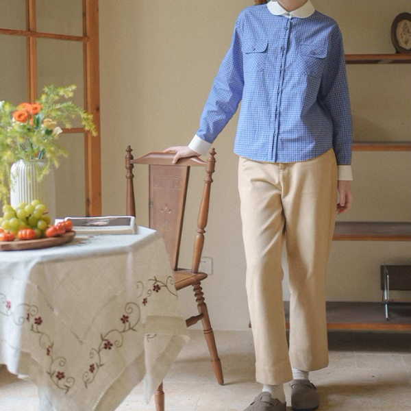 ドールカラータータンチェックシャツ《Z00907》