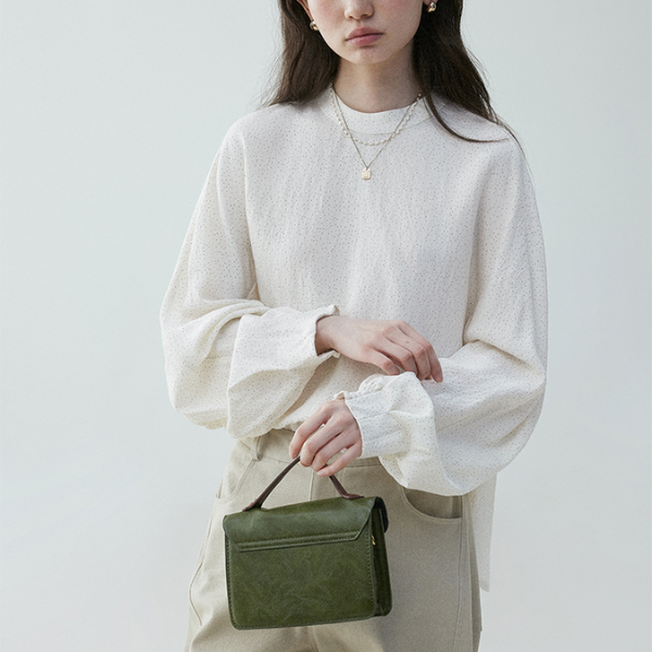 【2color】ギャザーカフ&バルーンスリーブブラウス《Z00838》