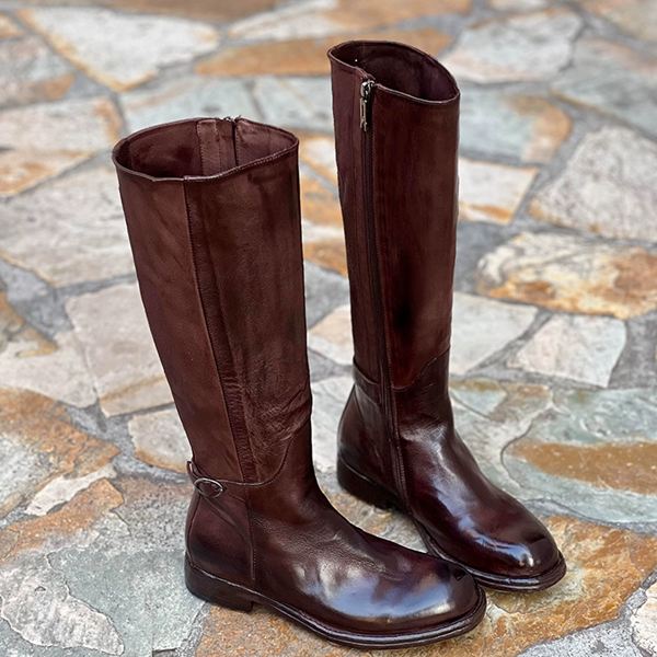 ポリッシュドレザーロングブーツ Z00518