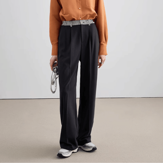 チェック切り替えセンタープレスパンツ X-415