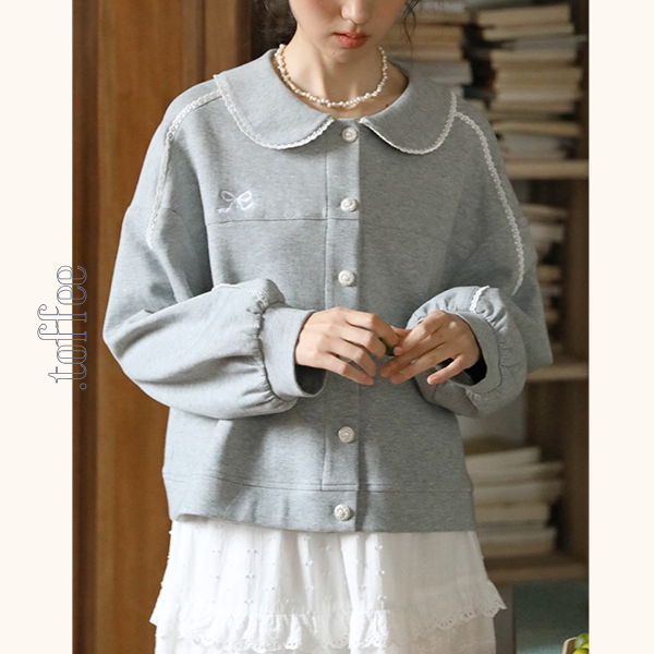 白昼夢のレースステッチカーディガン《Z01143》