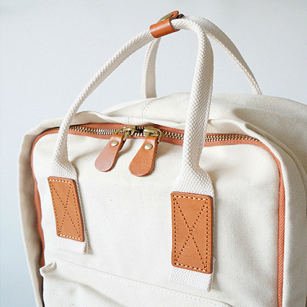 【2color】バイカラーレザーキャンバスバック Z00389