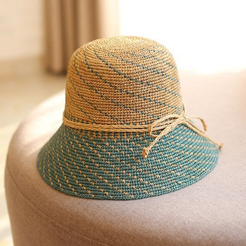 【4color】天然ラフィアの麦わら帽子