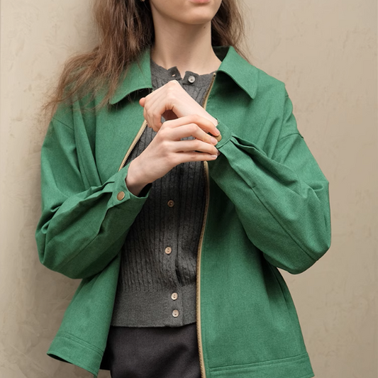 ショート丈グリーンジャケット《Z00874》