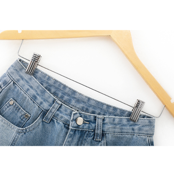 サイドラインデニムストレートパンツ X-429