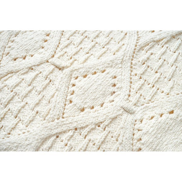 透かし編みノースリーブニットトップ Z00384