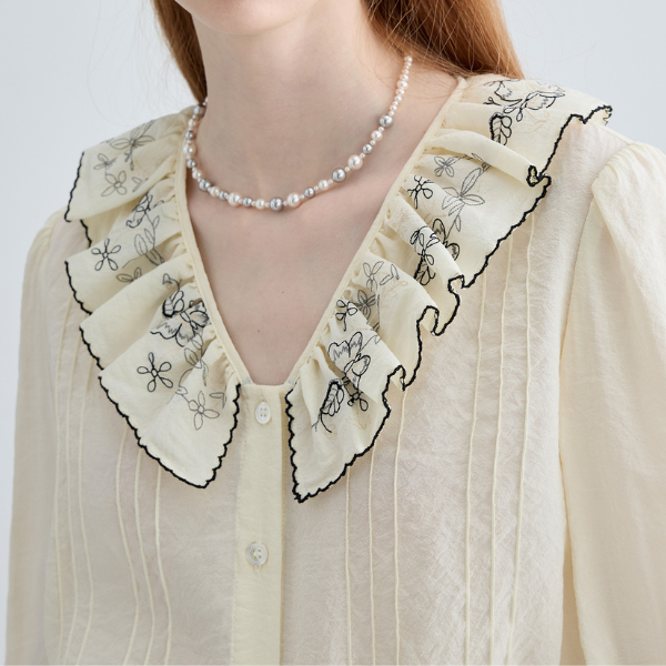 ドールカラーフレンチレースブラウス Z00029