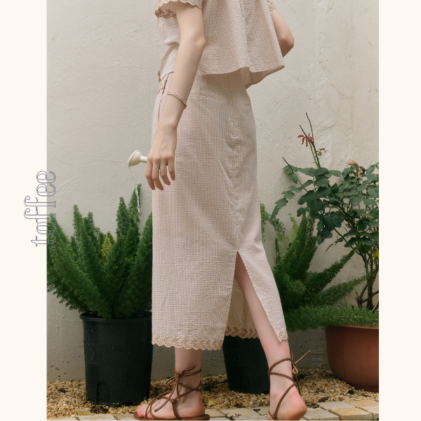 レトロ調ハイウエストAラインロングスカート Z00783