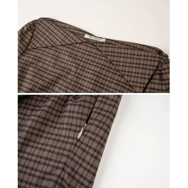 ボートネック襟付きトップス X-021