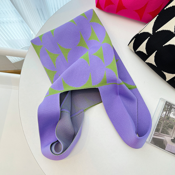 【4color】ビッグドットニットバッグX-491