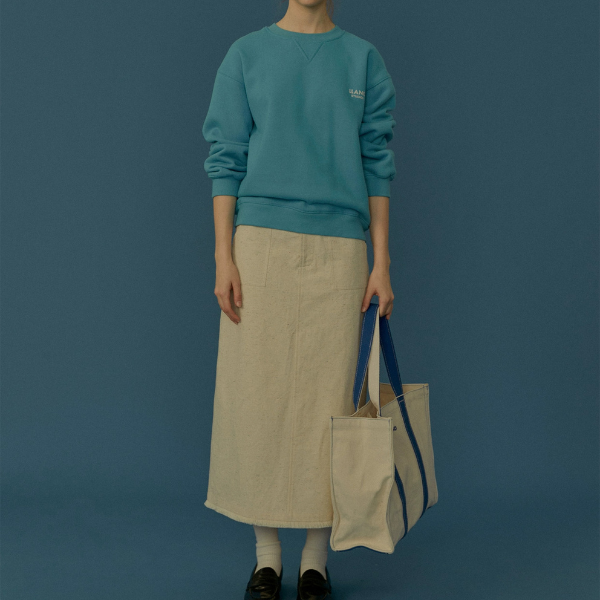 フリンジ付きAラインミモレ丈スカート Z00068