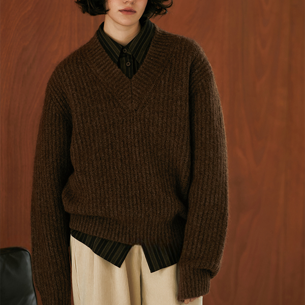 ストライプポロカラールーズシャツ 《Z00813》