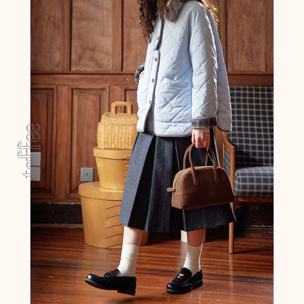 ミモレ丈ウールプリーツスカート Z00563