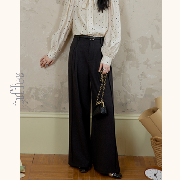 ハイウエストクロップド丈ワイドパンツ  《Z00763》
