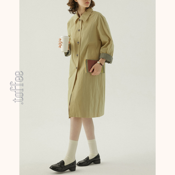 しわ加工入りヴィンテージミドル丈ジャケット Z00533