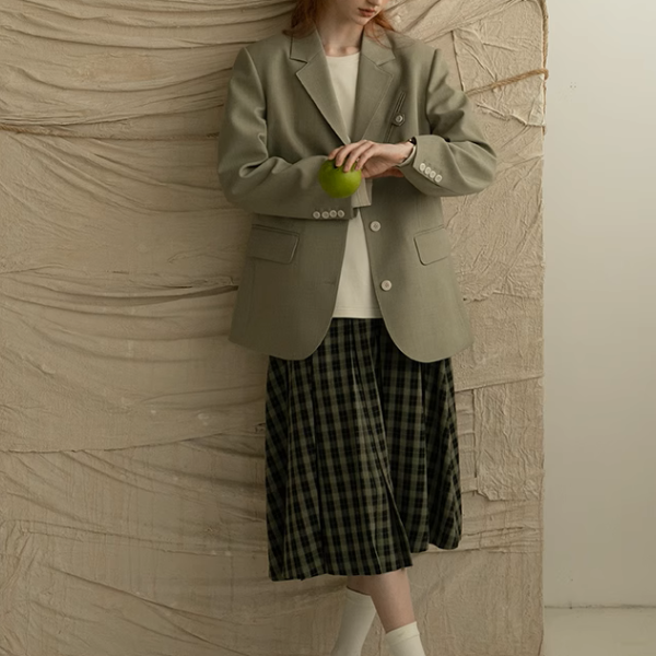 【2color】シングルブレストテーラードジャケット《Z00851》