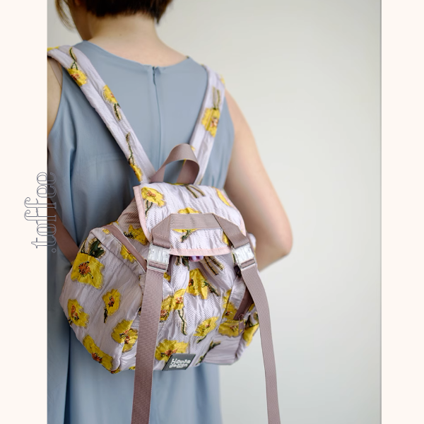 フラワーモチーフダブルジップ リュックサック《Z00937》