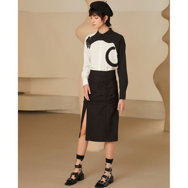 レオパード刺繍ブラウス C0060