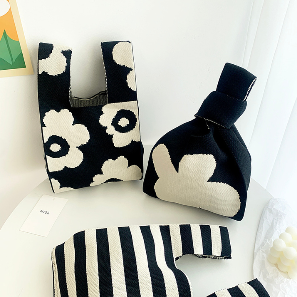 【8color】スモールニットバケットバッグ Z00012