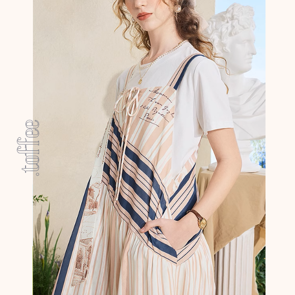 ストライプ切替オールインワン《Z01055》