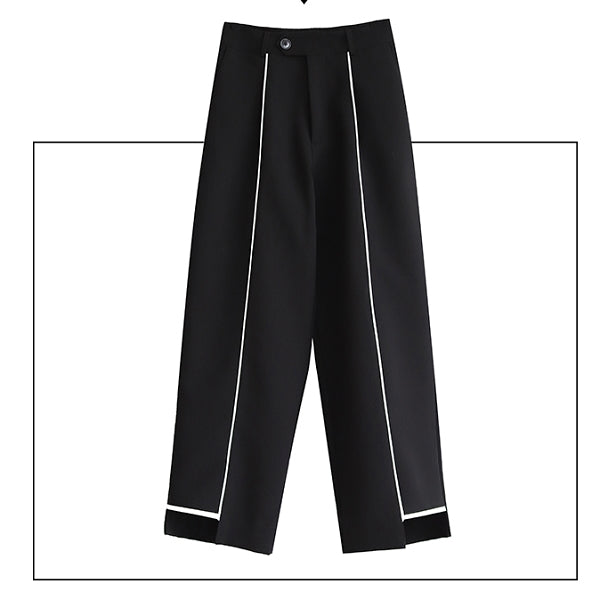 ホワイトステッチワイドパンツ pa0012