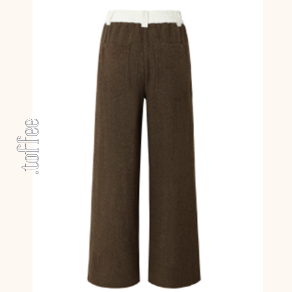 レースパッチワークウールパンツ 《Z00637》