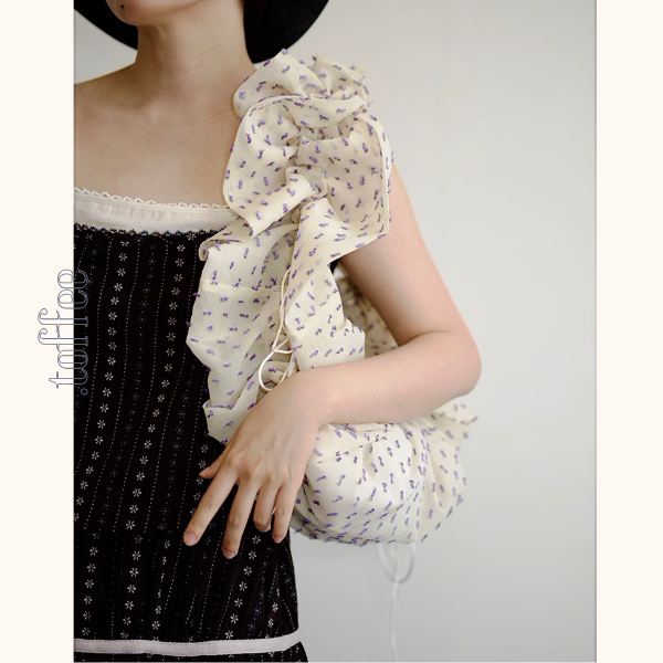 ドローストリング付きギャザーショルダーバッグ《Z00936》