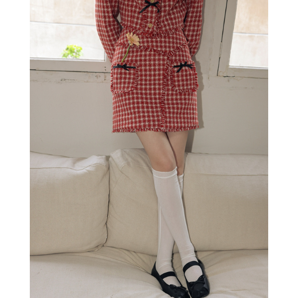 千鳥格子フリンジエッジセットアップ Z00018